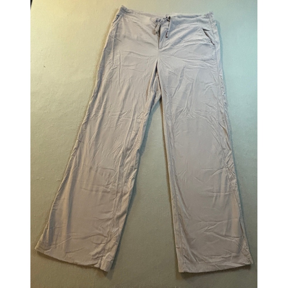 Columbia Omni-Shield Hiking Pants Womens 16 Gray Drawstring Straight Leg Outdoor